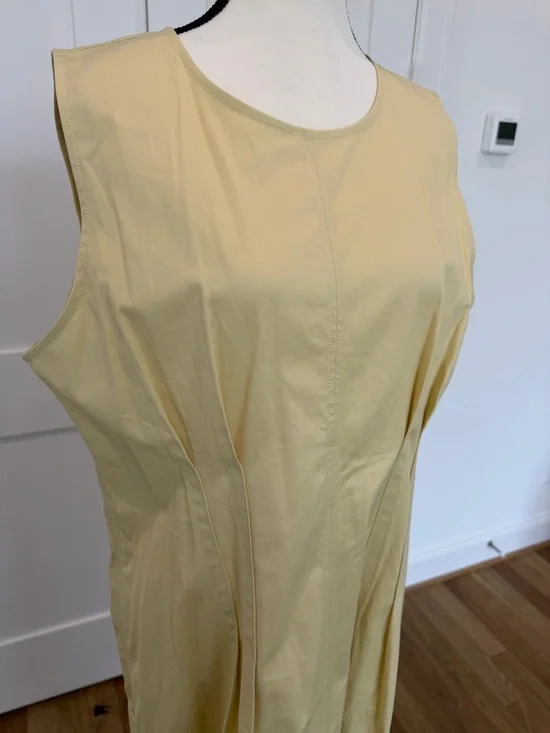 J.Crew Pintuck Midi Dress — Pale Yellow — Size 16 — NWT - Picture 11 of 16